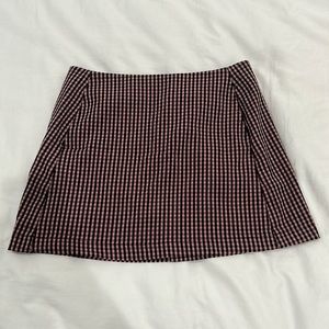 Black and pink checkered urban outfitters skirt